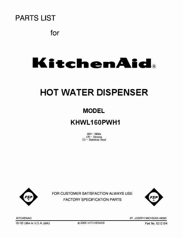 KitchenAid Water Dispenser KHWL160PCR-page_pdf